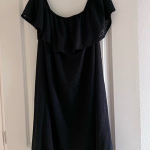 Super cute off the shoulder black dress